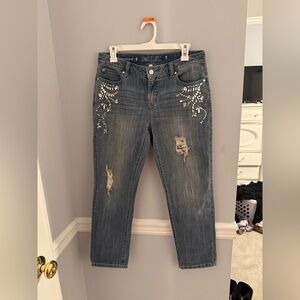 Bedazzled Jennifer Lopez Boyfriend Jeans